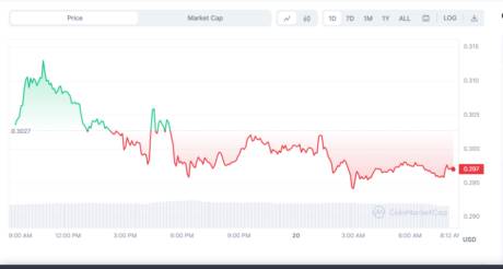 Conflux price has retraced in the past 24 hours: source @coinmarketcap